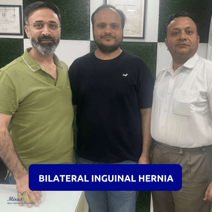 Happy Patient after Successful bilateral inguinal hernia in Gurgaon bilateral inguinal hernia patient in Gurgaon